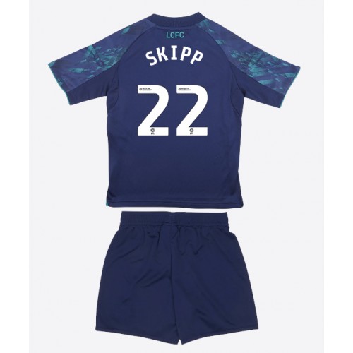 Maglia Calcio Leicester City Oliver Skipp #22 Seconda Divisa Bambino 2025-26 Manica Corta (+ pantaloncini)